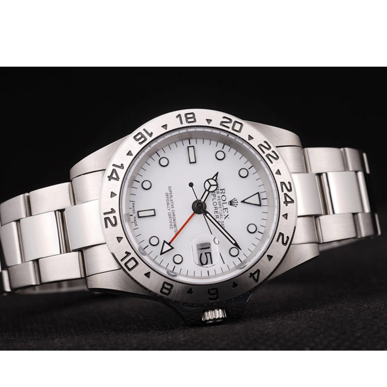 MiroTime 0721 Rolex Explorer Stainless Steel Bezel White Dial